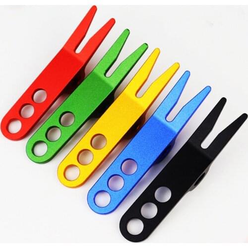 Golfer Aluminum Alloy Putting Green Fork Golf Divot Marker Tool Pitch Accessory