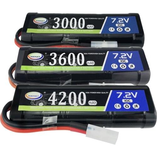 Ni-MH Battery 7.2v 3000mAh 3600mAh 4200mAh 10C Rechargeable For RC Control Electric Toys Car Tank Robots Gun Boat AA NiMH Pack
