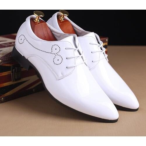 Men Pointed Toe Dress Weddings Shoes Coiffeur Business Shoes Men Oxford Leather Formal Shoes Men Elegant Luxury Brand Ayakkabi
