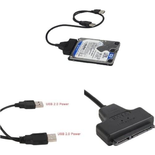 New USB 2.0 to SATA 22Pin Adapter Converter Cable for 2.5inch HDD Hard Drive Solid State Drive EM88