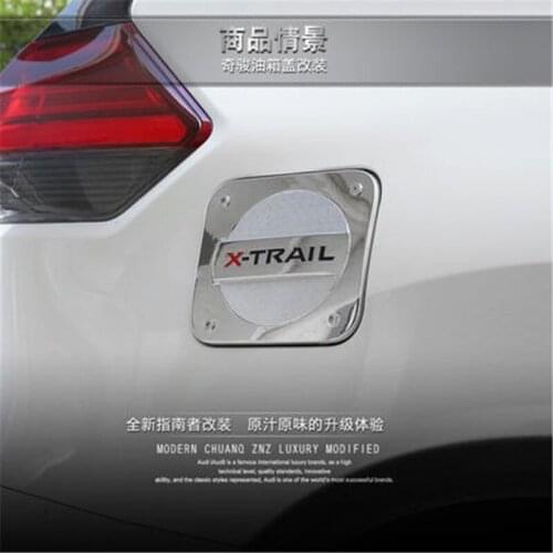 Car styling For Nissan X-Trail T32 Rogue 2014 2015 2016 2017 2018 2019 ABS Chrome Fuel Tank Cover Gas Tank Cover trim