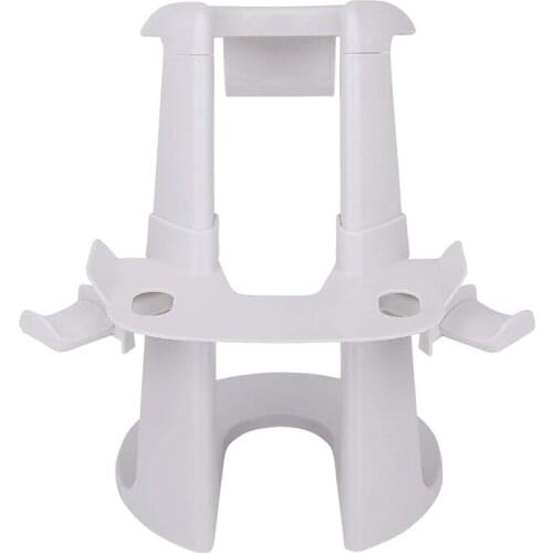 VR Headset and Press Controllers Display Stand, Helmet & Handle Holder Mount Station for Quest 2(White)