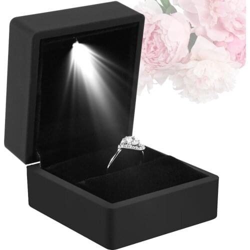 LED Ring Box Creative Illuminated Ring Box for Marriage Proposal Ring Box with LED Interior Lighting for Engagement Wedding