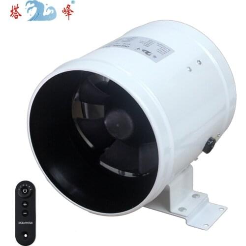 Wireless remote control 15meter distance 8 Inch mixed flow fan exhaust ventilation fan powerful duct greenhouse fan