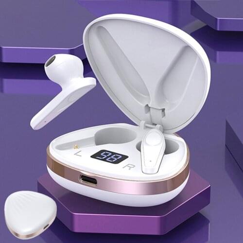 X19 Hifi Lady Wireless Headphone Charging Box Earphones Bluetooth 5.0 Mini 9D Girls Stereo Earbuds Headsets With Microphone