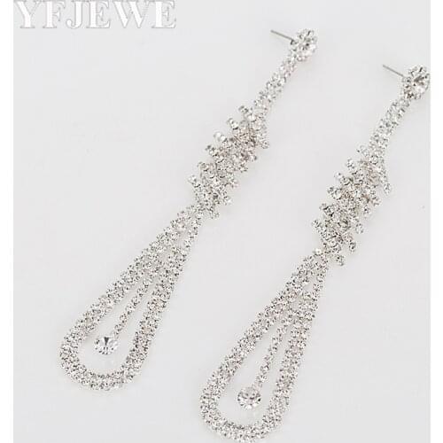 YFJEWE 2017 drop earrings new style 100% natural freshwater drop earrings 8-9mm real fashion earrings zircon jewelry for women