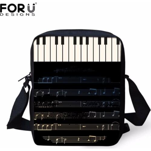 FORUDESIGNS 3D Piano Music Shoulder School Bags For Women Small Messenger Bag Woman Mini Crossbody Bag Mini Mochila Infantil