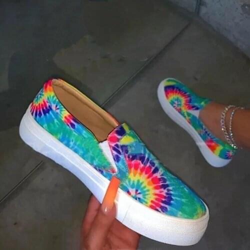 Woman Causal Flats Women Print Loafers 2020 Womens Leather Shoes Female Fashion Snakers Ladies Comfortable Vulcanized Plus Size