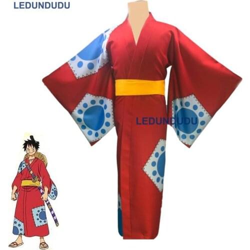 Japan Anime One Piece Wano Country Luffy Yukata Cosplay Costume Women Men Luxury Kimono Bathrobe for Halloween Customize