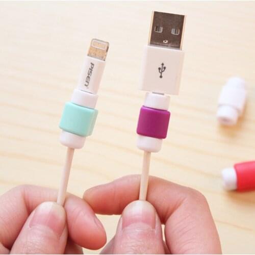 10 pcs Earphone Accessories USB Cable Earphone Protector Plastic Cord Protection Wire Cover winder For phone 5 6 7 plus