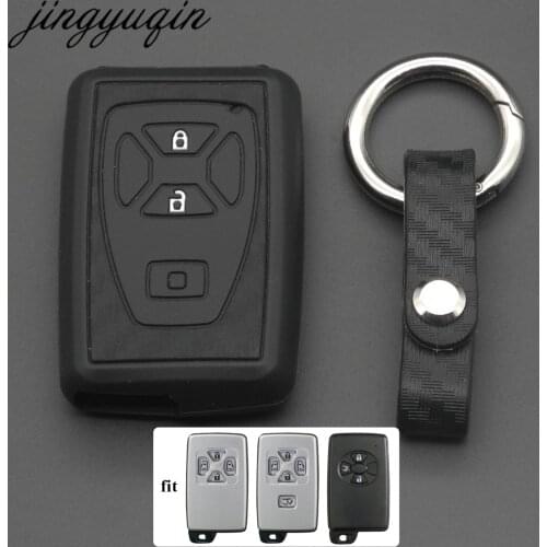 10Pcs Carbon Silicone Car Key Cover Case Fit for Toyota Estima Alphard Vellfire 2/3/4/5 Buttons Remote Smart Keyless shell