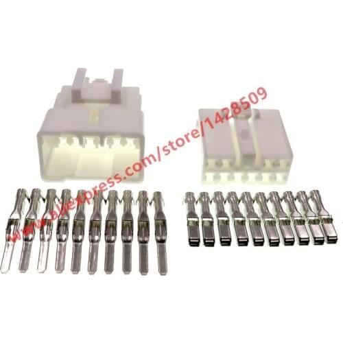 20 Sets 10 Pin Automotive Female Male Cable Connector Plugs With Terminals MG651056 MG641059