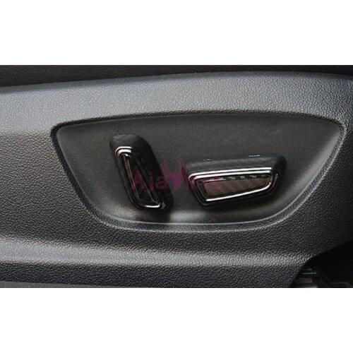 2018 Interior Carbon Fiber Color Seat Adjust Button Panel Kit Overlay Chrome Car Styling For Toyota Camry Accessories