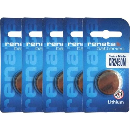 5pcs/lot Renata CR2450 540mAh Li-ion Batteries For watches Remote Control 3V