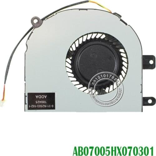 AB07005HX070301 DC5V 0.50A CPU COOLING FAN 6-31-N2503-102-1 00N25 3Pin FOR Clevo N240 N240WU N870 N870HL