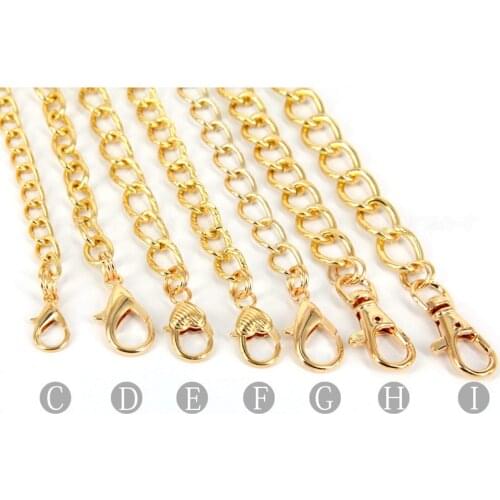 47inches (1.2meter) Light Gold Tone Aluminium Metal Chain for Jewelry Bag Handbag