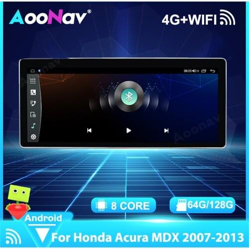 128G Car Radio Head Unit For Honda Acura MDX 2007 2008 2009 2010 2011 2012 2013 Android 10 Auto Stereo GPS Navigation Carplay