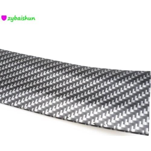 Car Sticker Rubber Styling 5D Carbon Fiber Door Sill Protector Cover Bumper Sticker Auto Accessories For Kia Hyundai Chevrolet