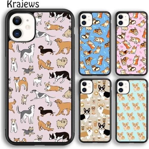 Krajews Welsh Corgi Collage Phone Case Cover For iPhone 5s SE 6s 7 8 plus X XS XR 11 12 pro max Samsung Galaxy S7 S8 S9 S10 Plus