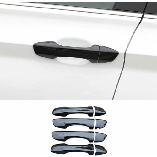 For Volkswagen Jetta Mk7 2019-2021 ABS Black Exterior Side Door Handle Cover Trim Car modification Auto parts
