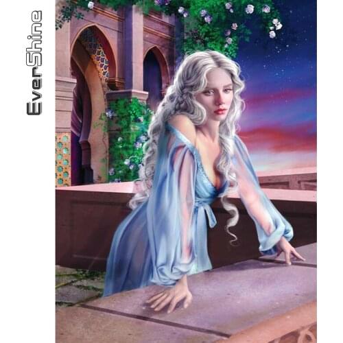 Evershine Diamond Painting Portrait Full Square Round Drill Diamond Embroidery Woman Cross Stitch Girl Mosaic Kit Home Decor