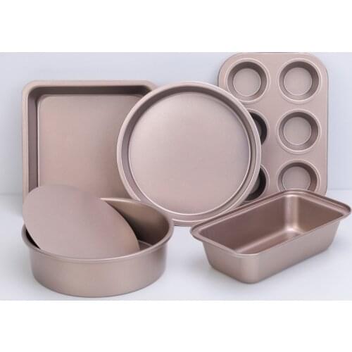 5PCS Baking Pan Non-Stick Bread Pan for Kitchen Oven Baking Accessories Steel Baking Pan for Cakes Bakeware DIY