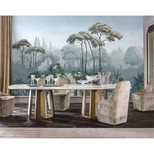 Beibehang Custom wallpaper 3d photo mural European garden hand painted medieval tropical jungle 3d wall papers home decor murals