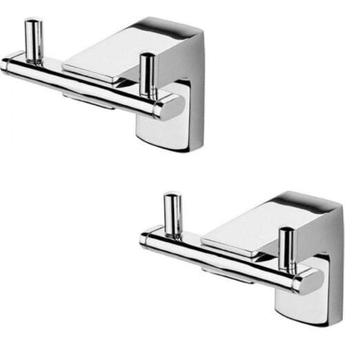 Ahlez Dual Bathrobe Robe Hook 2 Pcs