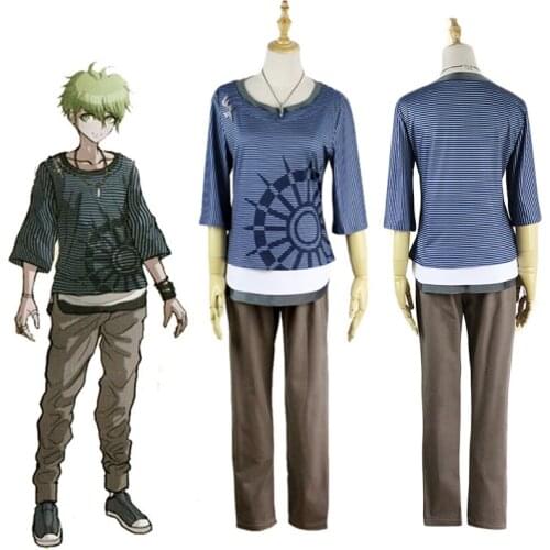 Super Danganronpa V3: Killing Harmony Rantaro Amami Cosplay Costume Dangan Ronpa Tshirt Pants Necklace Halloween Costumes C98M10