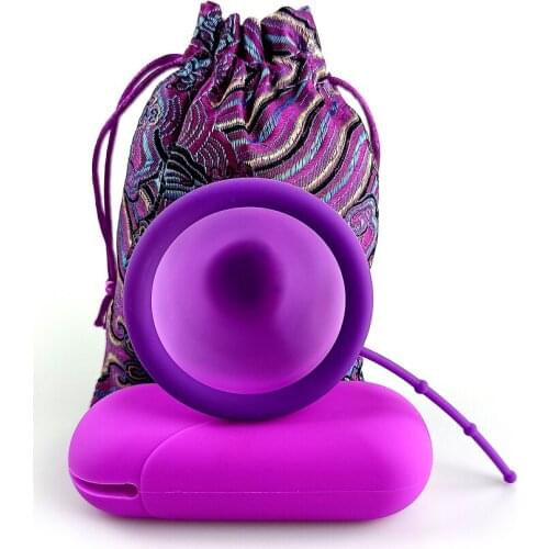 Menstrual Disc with silicone case Flat-fit Design Extra-Thin Sterilizing Silicone Menstrual cup period copa for women