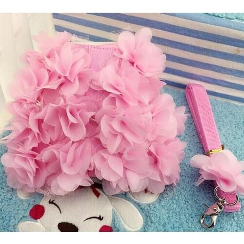 Lovely dogs cats Textural Florals hearness leash suit doggy fashion harnesses leads sets products puppy supplies 1pcs
