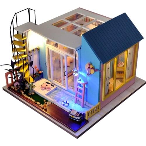 DIY Dollhouse Miniature with Furniture Realistic Mini 3D Toy Birthday Gift