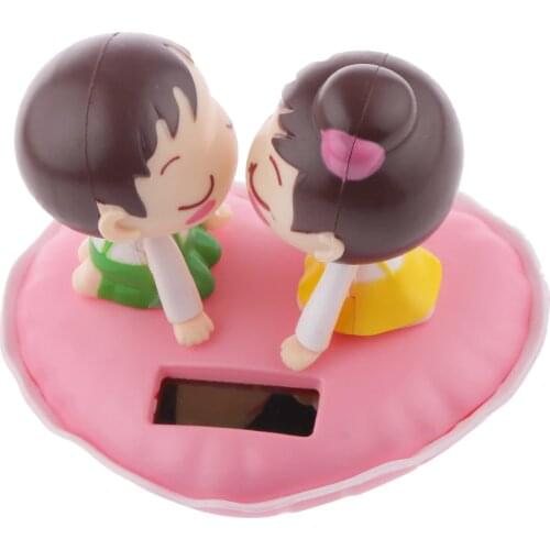 Newest Cute Solar Powered Kissing Baby Bobble Head Dancing Dancer Toys Gag Toys Perfect Christmas Gifts for Adults Children Kid