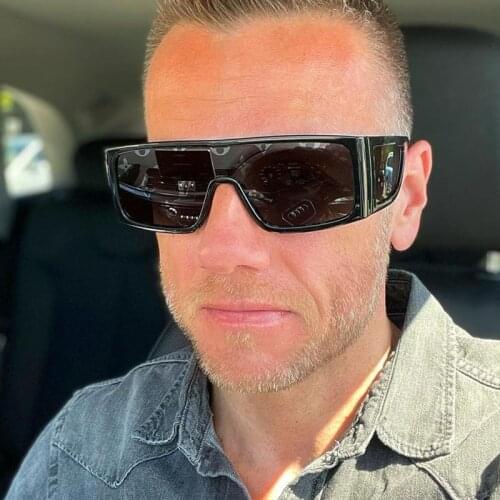 Oversized Brand Men Sunglasses Fashion Designer Square High Quality Big Sunglasses New One Piece Driving Trip Eyewear Oculos