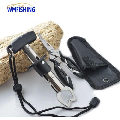 Fish Tackle Fish Lip Stainless Steel Control Scissor Snip Fishing Grip Set Nipper Pincer Accessory Tool Clip Clamp Cutter Plier
