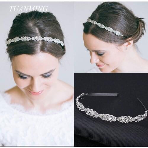 Flower Leaf Pattern Tiara Elegant Wedding Jewelry Hair Accessories Brides Tiaras Women Crystal Rhinestone Hairband Headdress