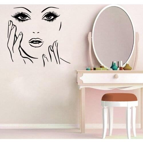 Creative Beauty salon Vinyl Decals Wall Stickers Kids Room Nature Decor Vinyl Decals