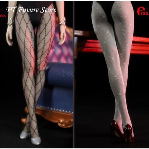 In Stock Feeltoys 1/6 Scale Sexy Female Figure Accessory FT017 Grid Pattern Black Pantyhose Stock Model for 12inch Action Figure
