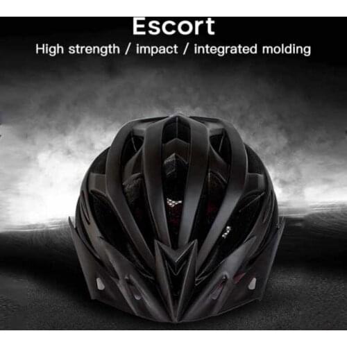 Bicycle Helmet Ventilation Comfortable Portable Moisture-Wicking Outdoor Riding Helmet With Rear LED Light Snap-On Sun Visor