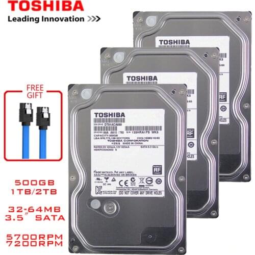 Toshiba 500GB desktop computer hdd 3.5" internal mechanical hard disk SATA3 6Gb/s hard disk 1TB 2TB 5700-7200 RPM buffer