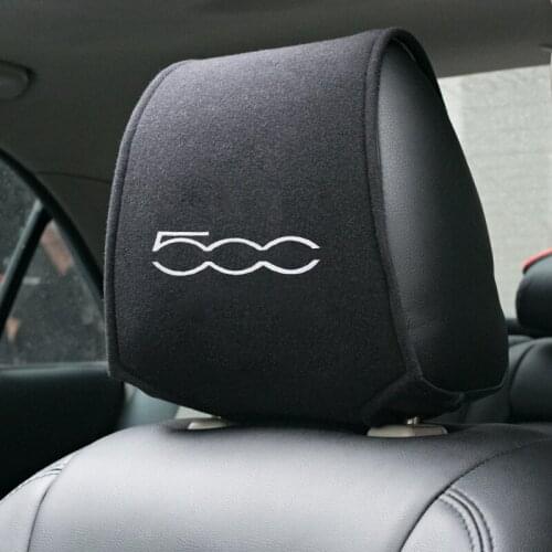 1PCS Hot car headrest cover fit for Fiat 500 Abarth Auto Stickers Accessories