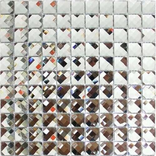 25 mm crystal glass mosaic tile boutiques fashion store closet wine cooler dressing table mirror sparkling decorate wall sticker