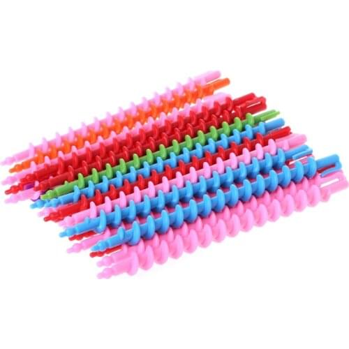 26Pc Plastic Long Styling Barber Salon Tool Hairdressing Spiral Hair Perm Rod Small