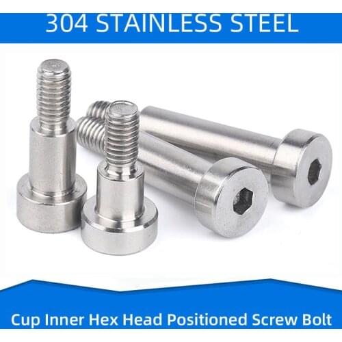 304 Stainless Steel Inner Hex Positioned Shoulder Screws with Cup Head Hexagon Plug Screw Convex Bolt M8 M10
