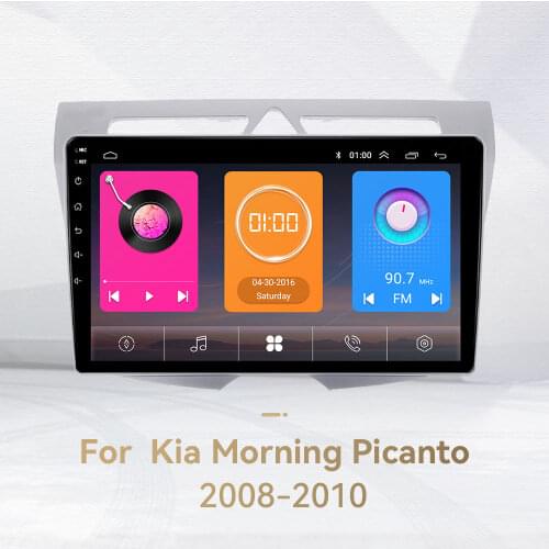 For Kia Morning Picanto 2008-2010 9 Inch Android 2 Din Car Multimedia Stereo Player Navigation GPS Head Unit with Frame WIFI
