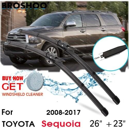 Car Wiper Blade Front Window Windscreen Windshield Wipers Blades pinch tab Auto Accessories For TOYOTA Sequoia 26"+23" 2008-2017