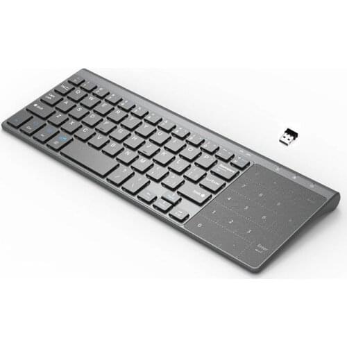 Mini 2.4G Wireless Keyboard 59 Keys Wireless Keyboard with Touch Pad Scissors Feet Wireless Keyboard