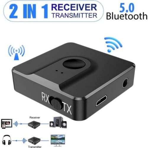 Bluetooth-Compatible 5.0 Audio Receiver Transmitter 3.5mm AUX Jack RCA USB Dongle Stereo Wireless Adapter With Mic For Car PC