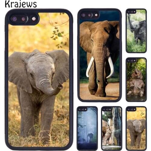 Krajews African Elephant Silhouette Phone Case For iPhone X XR XS 11 12 Pro MAX 5 6 6S 7 8 Plus Samsung Galaxy S7edge S8 S9 S10