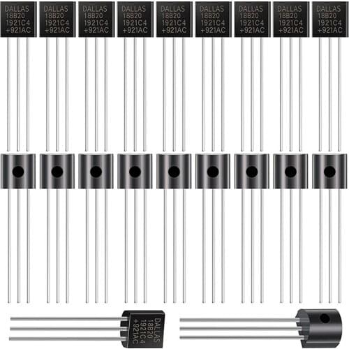 20 Pieces DS18B20 Temperature Sensor 1-Wire Interface Technology With 3-Pin TO-92 Compatible For Arduino Raspberry Pi